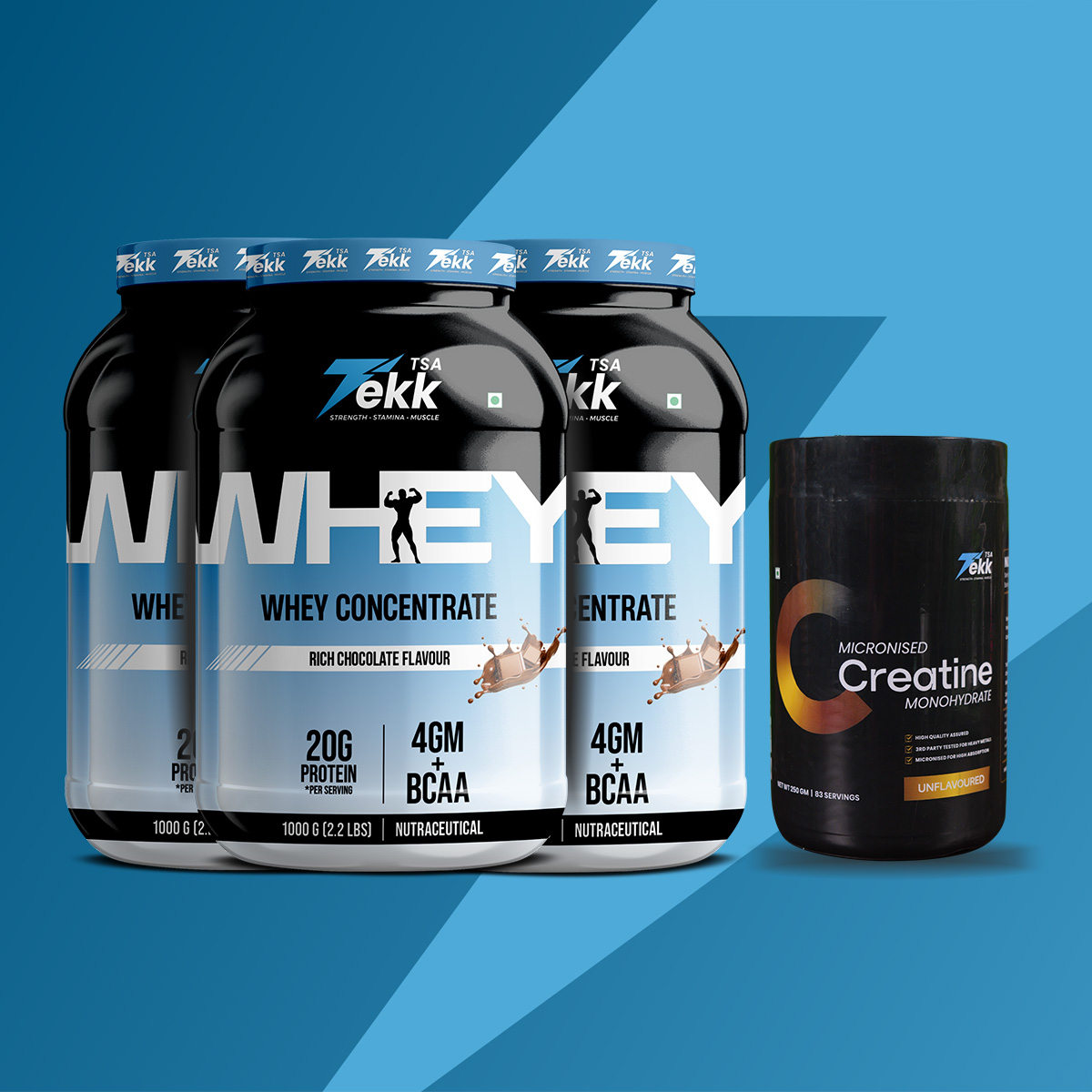 Combo - 3Kg Whey Concentrate  + Creatine
